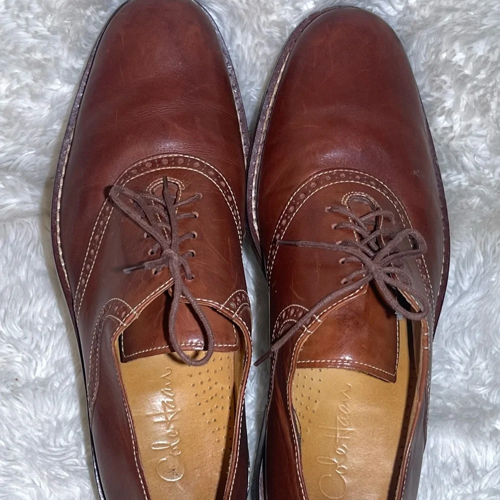 Cole haan Drake men’s brown leather Oxford shoes size 10M